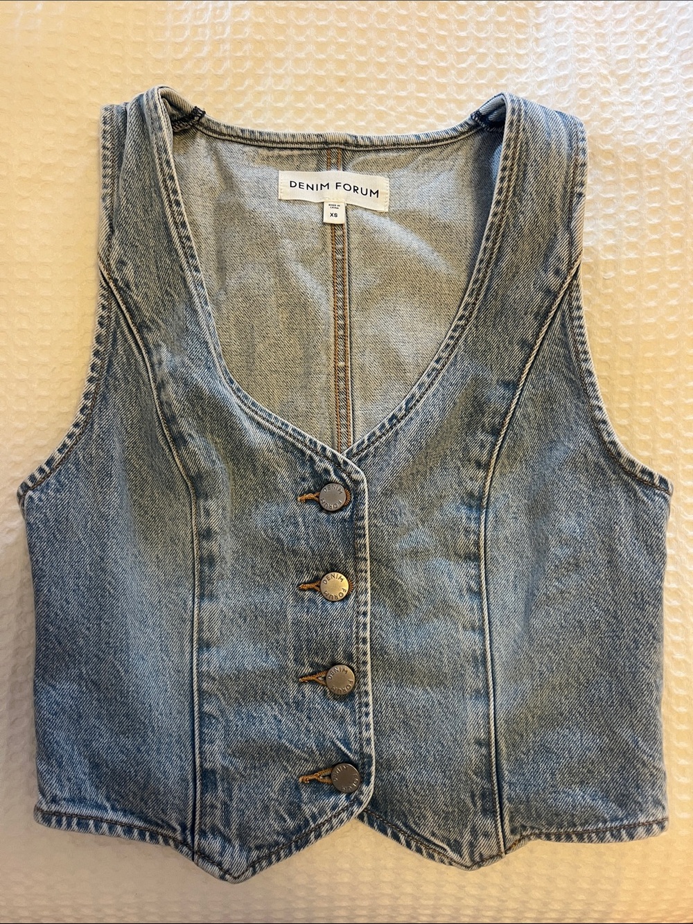 Aritzia Light Blue Denim Vest